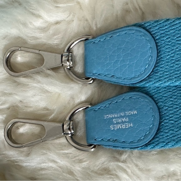 Hermes Evelyne 16 Mini TPM Clemence Palladium Hardware Bleu de Nord Stamp Z - Picture 13 of 13